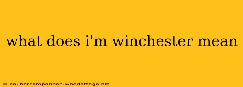 what does i'm winchester mean