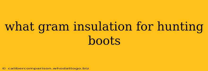 what gram insulation for hunting boots