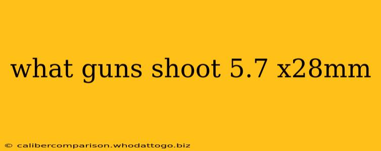 what guns shoot 5.7 x28mm