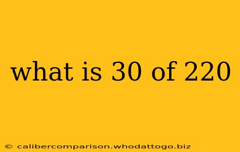 what is 30 of 220