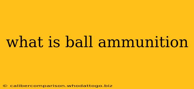 what is ball ammunition