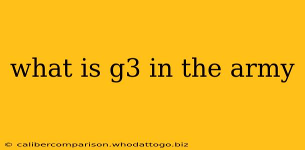 what is g3 in the army