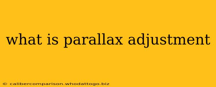 what is parallax adjustment