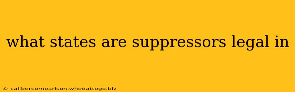 what states are suppressors legal in