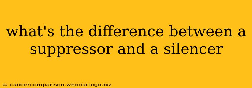 what's the difference between a suppressor and a silencer