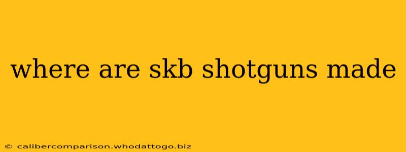 where are skb shotguns made