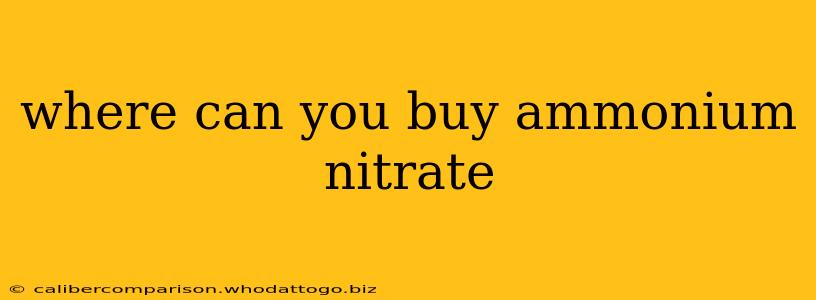 where can you buy ammonium nitrate