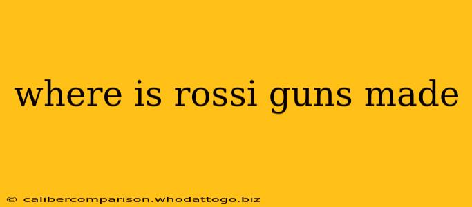 where is rossi guns made