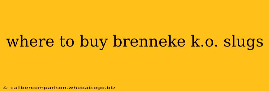 where to buy brenneke k.o. slugs