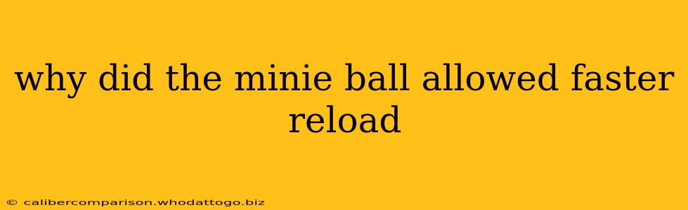 why did the minie ball allowed faster reload