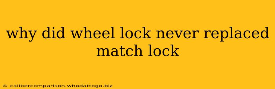 why did wheel lock never replaced match lock