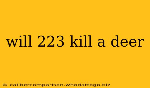 will 223 kill a deer