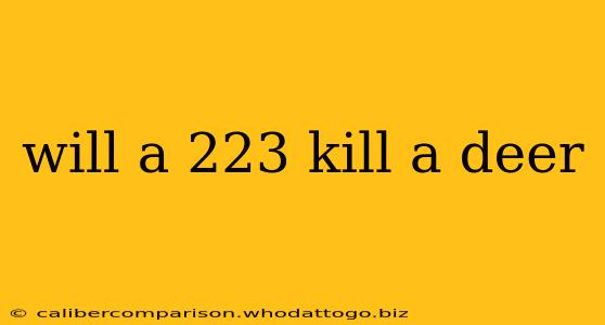 will a 223 kill a deer