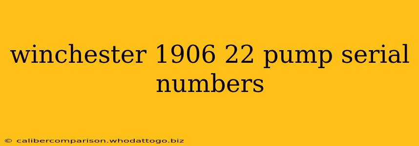 winchester 1906 22 pump serial numbers