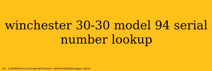 winchester 30-30 model 94 serial number lookup