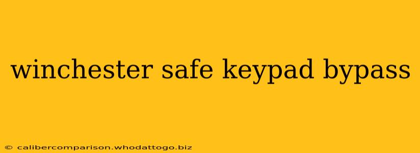 winchester safe keypad bypass